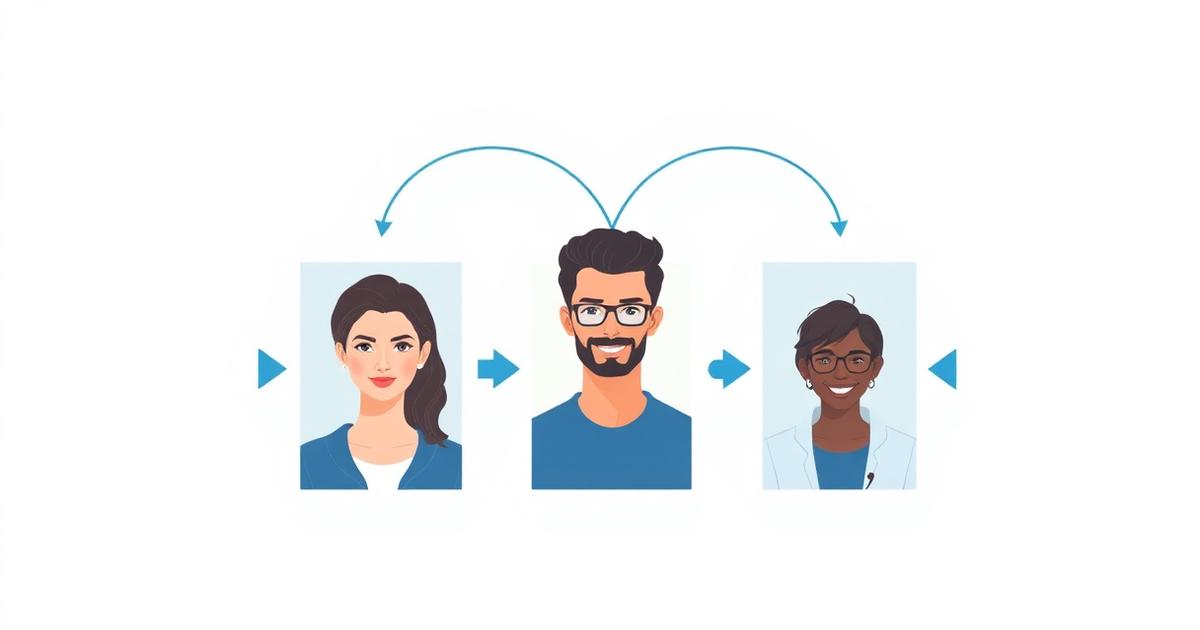Grid of selfie reference photos used to build an AI avatar